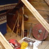 Replica of boat burial in exhibition centre, Sutton Hoo, Woodbridge, Suffolk