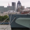 HMS Belfast and the Gherkin, London