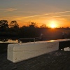 Sunset by the lock