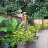 Inside walled garden at Tyntesfield, Wraxall, Somerset