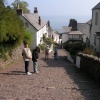 Dad and me at Clovelly Village on a beautiful day