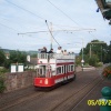 Tram standing at Colyton Station, Devon