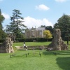 The ruins, with Palace House in the background, Glastonbury Abbey, Somerset