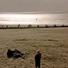 Late afterrnon on Hunstanton beach in Norfolk