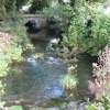 Small river running through Cheddar, Somerset