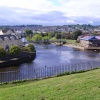 View from Colleton Crescent to Cricklepit Bridge, Exeter, Devon