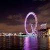 London Eye by night, view from Westminster Bridge