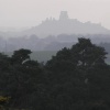 Corfe Castle thro' the mist