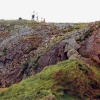Hiking ancient cliffs north of Tenby