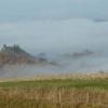 Morning mist around Robin Hoods Stride, Elton