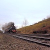 Steam Train passing through Mossley, Greater Manchester