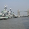 HMS Belfast and Tower Bridge, London