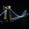 Cliffton Bridge in Bristol, Somerset, at night