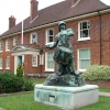 Statue in front of offices