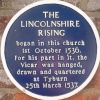 Plaque outside St James' Church, Louth, Lincolnshire