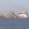Dredger for beach re-nourishment, Anderby Creek, Lincolnshire - Jun 05