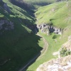 View of valley behind Peveril Castle