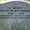 Sylvia Plath's headstone, Heptonstall, West Yorkshire