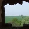 Looking out from Raglan Castle, Usk, Monmouthshire, Wales