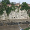 The English bank of River Wye at Chepstow, Monmouthshire