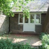 Virginia Woolf's writing room in the garden at Monks House, Lewes, East Sussex