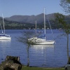 Windermere, west bank looking north from opposite Bowness Bay, winter afternoon,