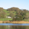 Late Autumn afternoon at Esthwaite Water. Near Sawrey, Cumbria.