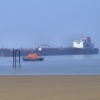 Ship leaving the Humber, Spurn head near Kilnsea
