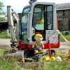 Bob the builder, Scarecrow Festival, Ellerker, East Riding of Yorkshire