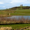 Herrington Country Park with Penshaw Monument in the background.