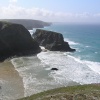 Looking back towards Bedruthan Steps from Park Head, Cornwall