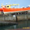 Lifeboats on dock Seahouses