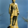 Snow Covered Statue of General Gordon in Gordon Gardens, Gravesend
