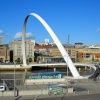 The Gateshead Millennium Bridge.