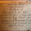 Memorial stone inside the Cathedral
