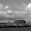 B+W pic of farmland near Middle Claydon, Bucks.
