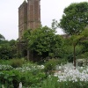 The iconic white garden and tower at Sissinghurst, Kent