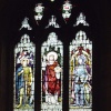 A stained glass window at St Nicholas  Church, Leicester