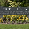 Town Council plaque in Hope Park, Keswick