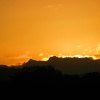 Sunset behind the Langdales as seen from Windermere.