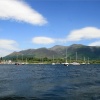 Looking north along Derwentwater from pleasure boat.