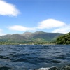 Looking north along Derwentwater from pleasure boat.