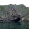 Berry Head seen from the sea showing the colours in the cliff.