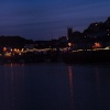Brixham harbour at night.