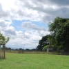 View to the side of the gates at Hanbury Hall
