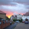 At sunset