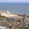 St Ives harbour seen from above the town