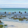 Clear blue sea in the outer harbour at St Ives
