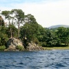 Friars Crag, Derwentwater,  a view looking from a pleasure craft.