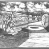 London Battle of Britain Monument relief drawing
